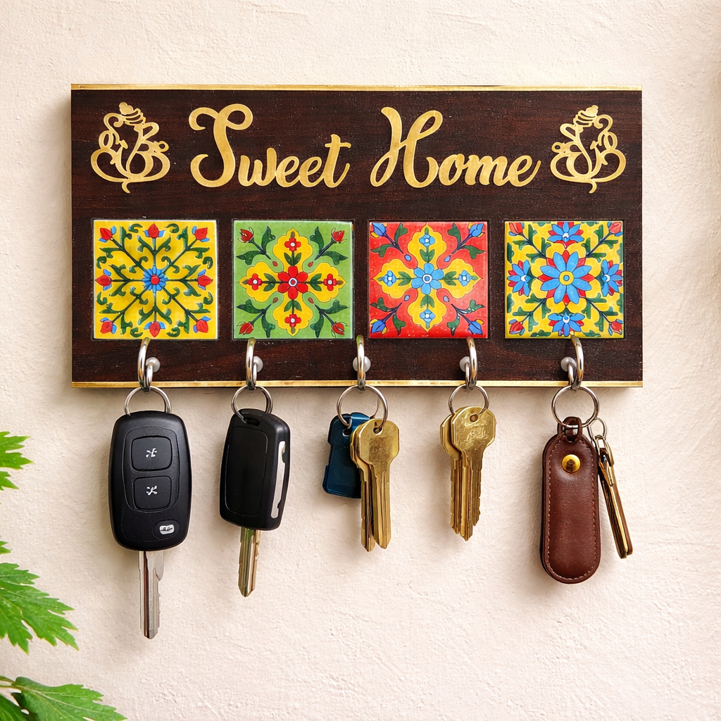 Ceramic Keychain Holder | Decorative & Durable Key Organizer for Home and Office