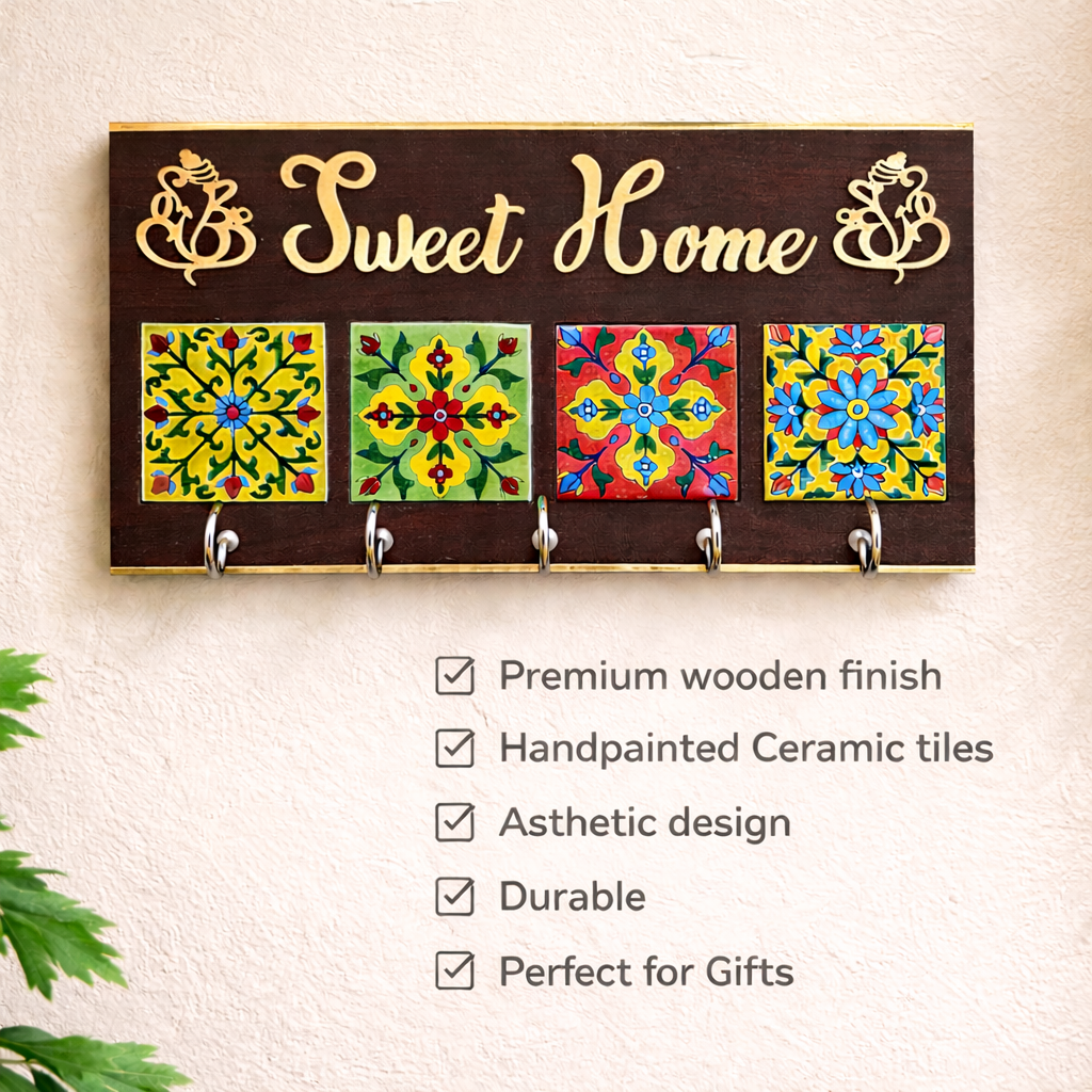 Ceramic Keychain Holder | Decorative & Durable Key Organizer for Home and Office