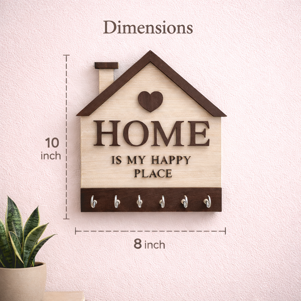 Home Keychain Holder | Wall Mounted Key Organizer for Living Room & Entryway