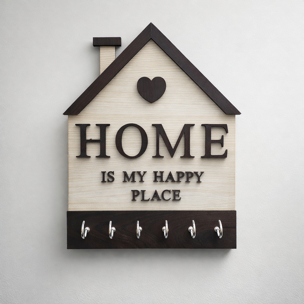 Home Keychain Holder | Wall Mounted Key Organizer for Living Room & Entryway