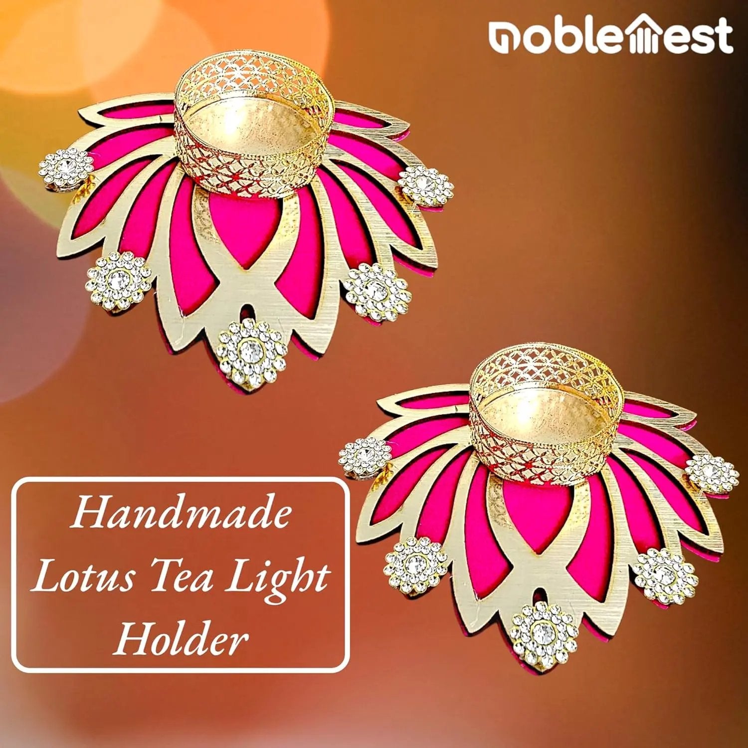 Handmade Ganesh Idol with tealight Candle Holder, (White, 2.5 Inch) My Store