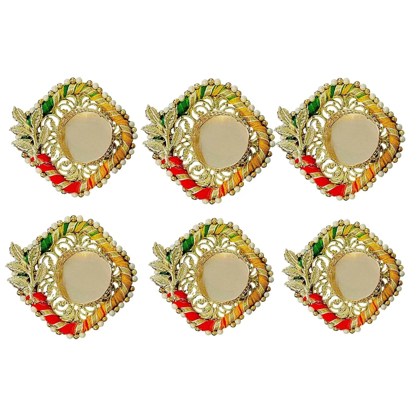 Handmade Decorative Tealight Candle Holder, aquare Set of 6 My Store