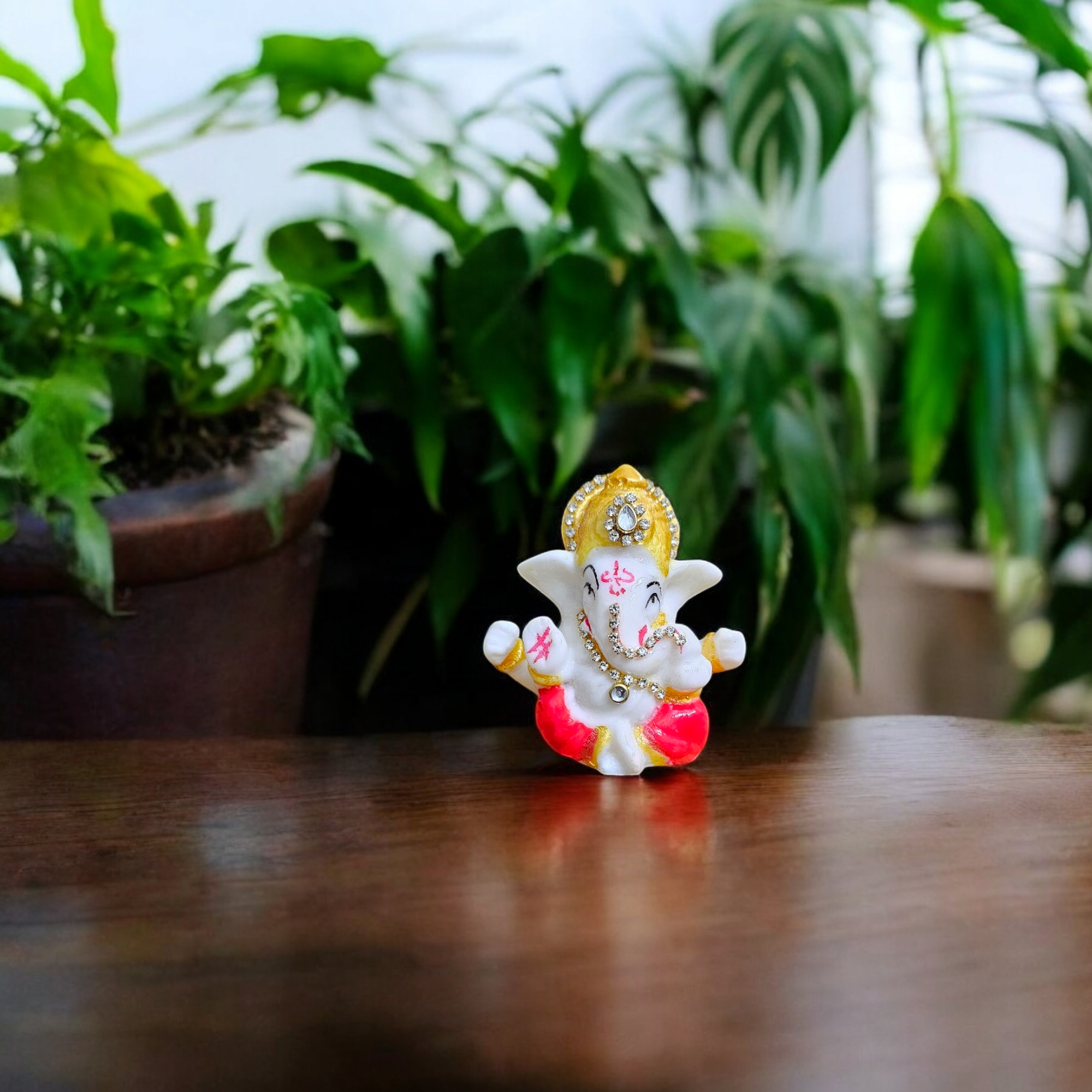 Noblenest Multicolor Ganesh Idol for Car Dashboard & Home Decor, 2.5 Inch – Ganpati Statue & Office Gift