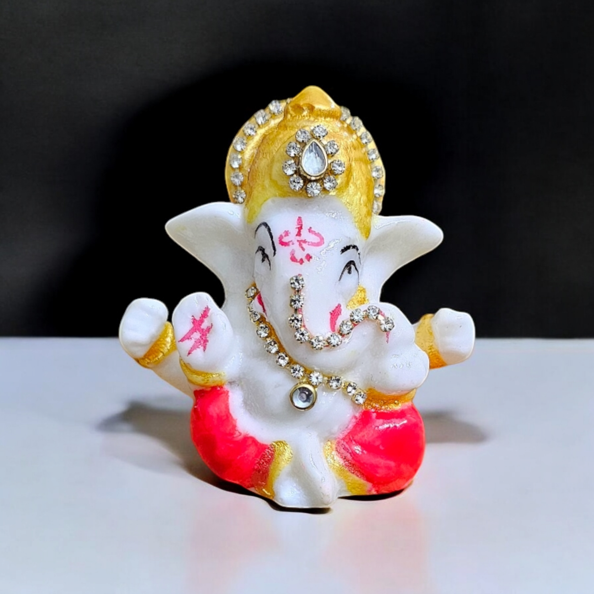 Noblenest Multicolor Ganesh Idol for Car Dashboard & Home Decor, 2.5 Inch – Ganpati Statue & Office Gift