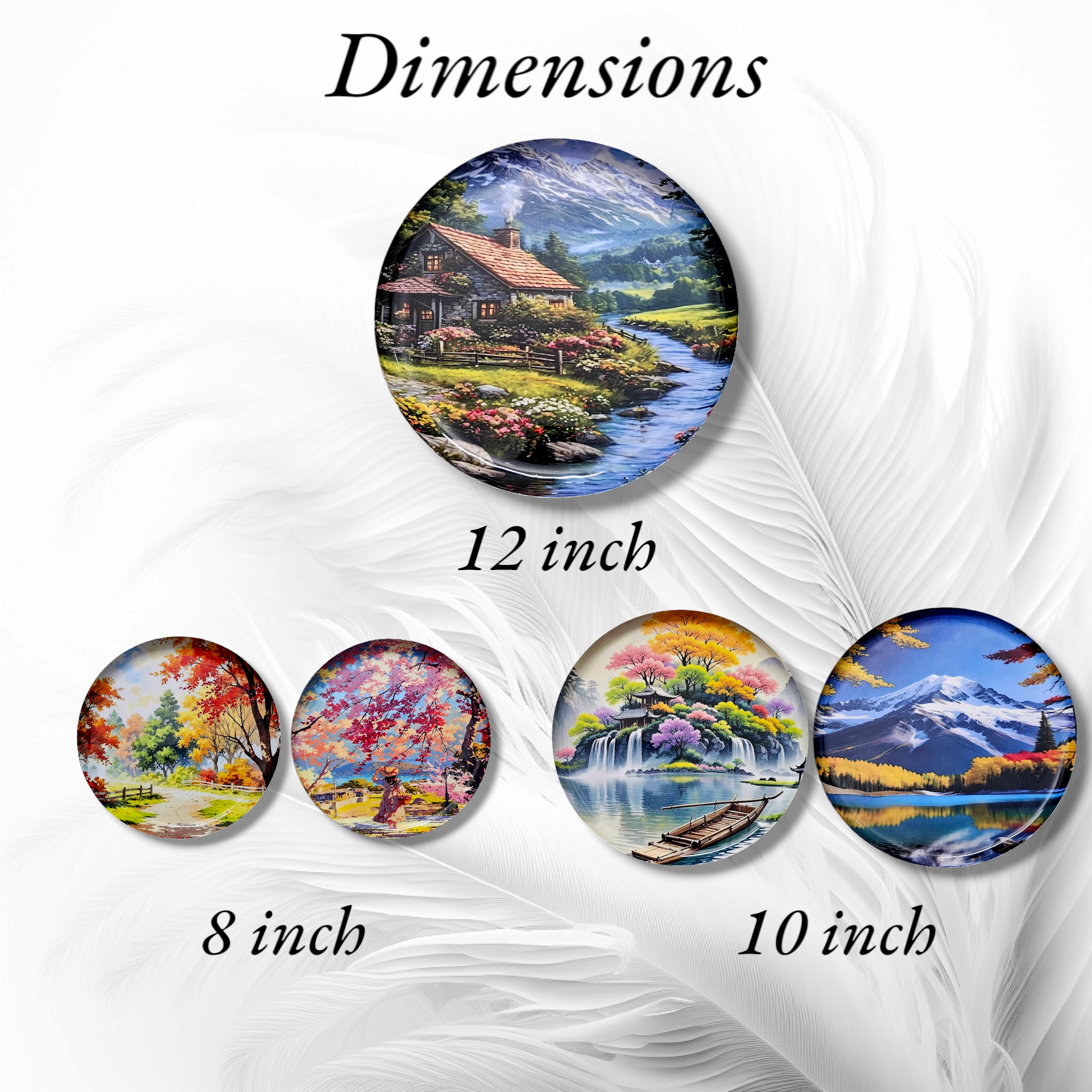 Noblenest Madhubani Metal Wall Plates Set of 3 (12, 10, 8 Inch) – All Seasons Design Wall Decor for Home & Office