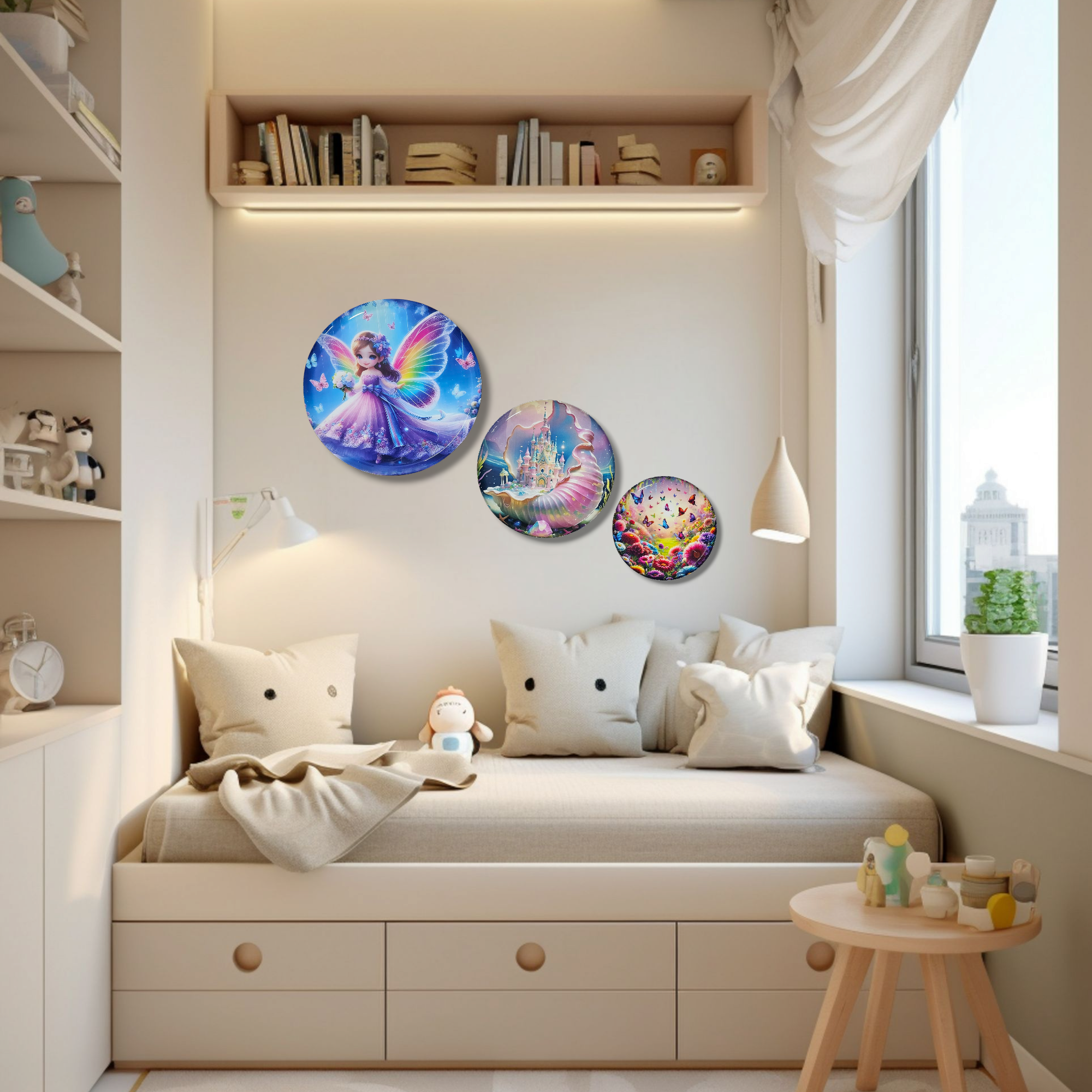 Noblenest Madhubani Metal Wall Plates Set of 3 (12, 10, 8 Inch) – Wall Decor for Home & Office (Copy) My Store